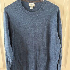 Old Navy Men's Heather Blue Crewneck Sweater